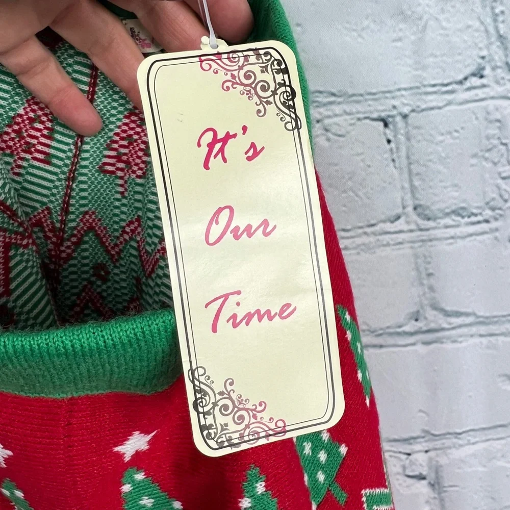 🎄NWT🤩 |•IT'S OUR TIME•| Cute Knit Flare Christmas Skirt